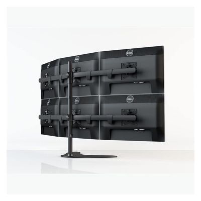 DL-HM106 Desktop Stand Full Motion 360 Six Monitor Holder 10"-24" LCD Monitor Mount Arm Loading 10kgs Big Base Stand Long Arm