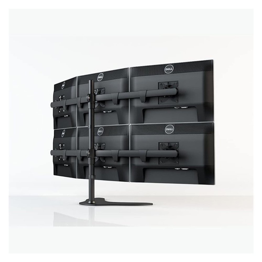DL-HM106 Desktop Stand Full Motion 360 Six Monitor Holder 10"-24" LCD Monitor Mount Arm Loading 10kgs Big Base Stand Long Arm