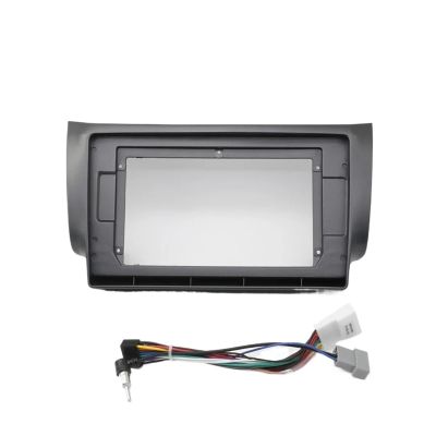 KITQLPG 2 Din 10.1 Inch Car Radio Fascia Compatible with Nissan Sentra Sylphy 2012-2019 Stereo Panel Dashboard Installation Trim Kit DVD Frame Bezel(Frame-Gray-Cord)