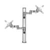ADBWEKKF DM-6D 10-27" Aluminum Dual Arm 2 LCD Tv Table Mount Tilt 360 Rotate Double Monitor Desktop Stand Vesa 75 100 Rotatable Bracket view 1