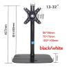 ADBWEKKF LCD-T10001 Single Monitor Stand 13"-32" Screen Holder Arm Computer Desktop Support with Big Base Simple No Arm Tv Mount(LCD-T1001W) view 4