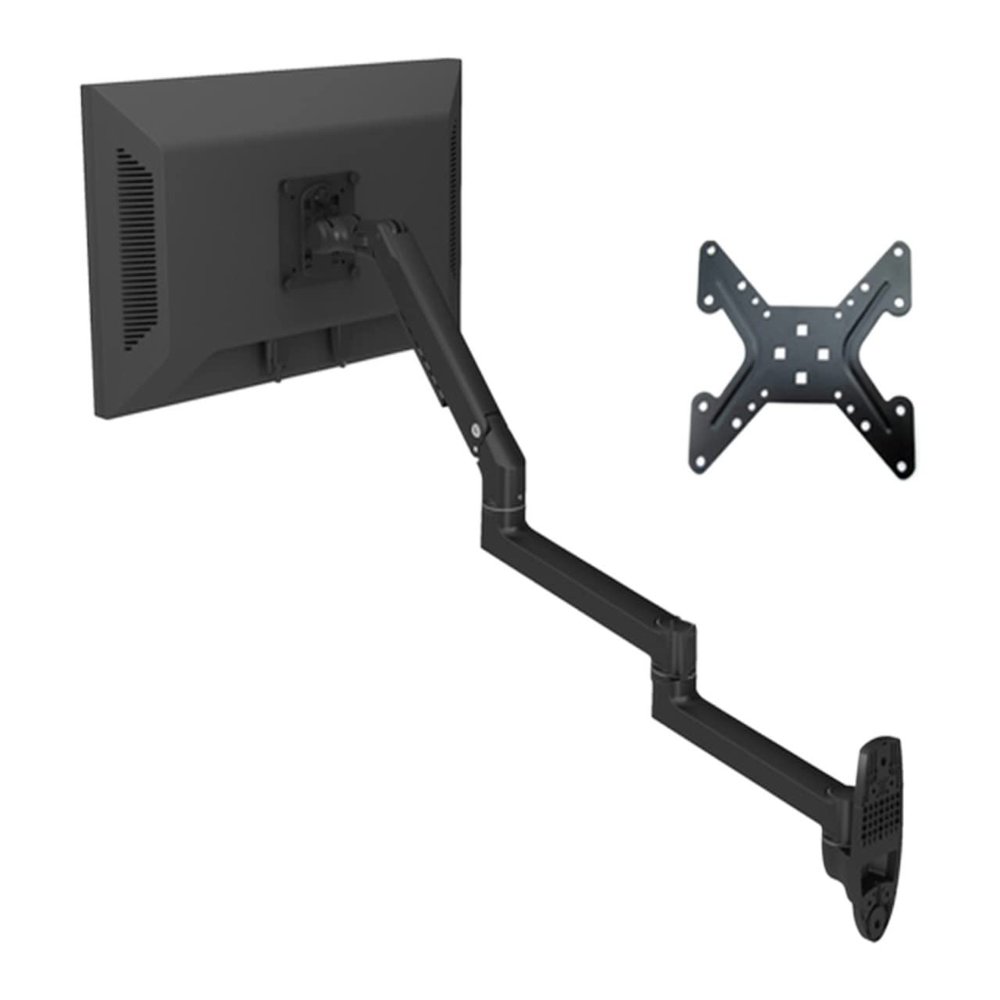 7013 15-32" 17-38 Mechanic Spring Aluminum Steel LCD Monitor Mount Tv Wall Bracket Long Arm 840mm 1-10kg 3-11kg 100x100(with Adaptor 2)