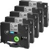 5 Pack Black On Silver Label Tape Compatible with TZe 931 12mm Laminated Tape Compatible with Printers PTD410 PTD610 PTE300 PTD460BT view 1