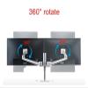 ADBWEKKF OL-2 10-32" Aluminum Double Arm Dual Monitor Desktop Stand Screen Table Holder Computer Mount 360 Rotate Clamp Grommet Base(Silver) view 4