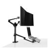 ADBWEKKF OL-10T Aluminum Height Adjust Desktop Dual 17-32 Inch Monitor Holder+12-17 Inch Laptop Holder Stand Full Motion Triple Mount Arm(Black) view 2