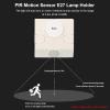PIR Motion Sensor Lampholder E27 Live Line Zero Line Wired Motion Activated LED Bulb Lamp Base Adjustable Brightness Delay Time Body Induction Detector Indoor AC 110245V White view 3
