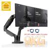 ADBWEKKF F160 Support USB3.0 27" 2-9KG Double Monitor Stand for No Hole Air Press Gas Strut Tv Mount Dual Sreen 360 Rotate Desktop(with Cable Cover) view 2