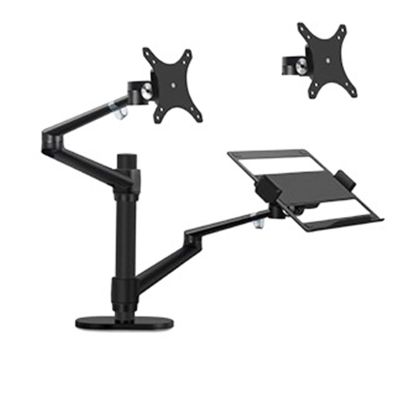 ADBWEKKF OL-3L Silver Ergonomics 10"-17" Desk Laptop Stand 32" Monitor Desktop Bracket Computer Mount Full Motion(OL-3L-V Black)