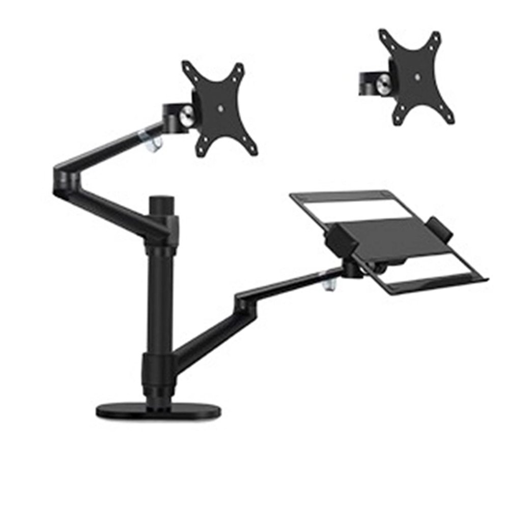 ADBWEKKF OL-3L Silver Ergonomics 10"-17" Desk Laptop Stand 32" Monitor Desktop Bracket Computer Mount Full Motion(OL-3L-V Black)