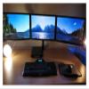 ADBWEKKF Desktop Clamping Full Motion 10-30 Inch Triple Monitor Holder 360 Degree Three LED LCD Monitor Mount Arm Bracket 10kgs Per Arm view 4