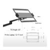 ADBWEKKF OL-3L Aluminum Height Adjustable Desktop Dual Arm 17-32 Inch Monitor Holder+12-17 Inch Laptop Holder Stand Full Motion Mount Arm(OL-3L-B) view 4