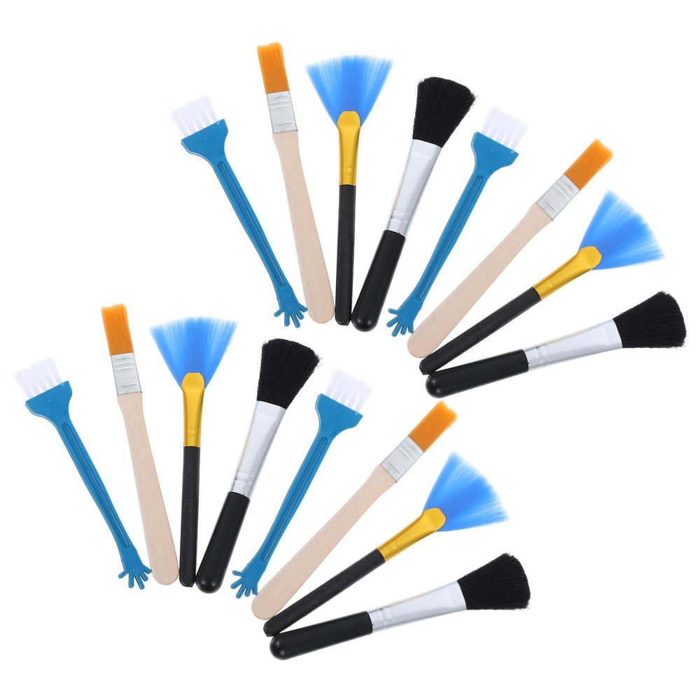 NUOBESTY 20pcs Keyboard Cleaning Brush Set Soft Bristle Tools for Dust Removal Small Spaces for Gamers and Tech Lovers Portable Cleaning Kit for Laptops and Electronics