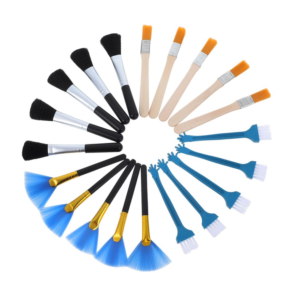 Housoutil 20pcs Keyboard Cleaning Brush Set Ergonomic Soft Brushes for Electronics Computers Cameras Game Consoles and Tight Spaces Essential Device Cleaning Kit for All Ages