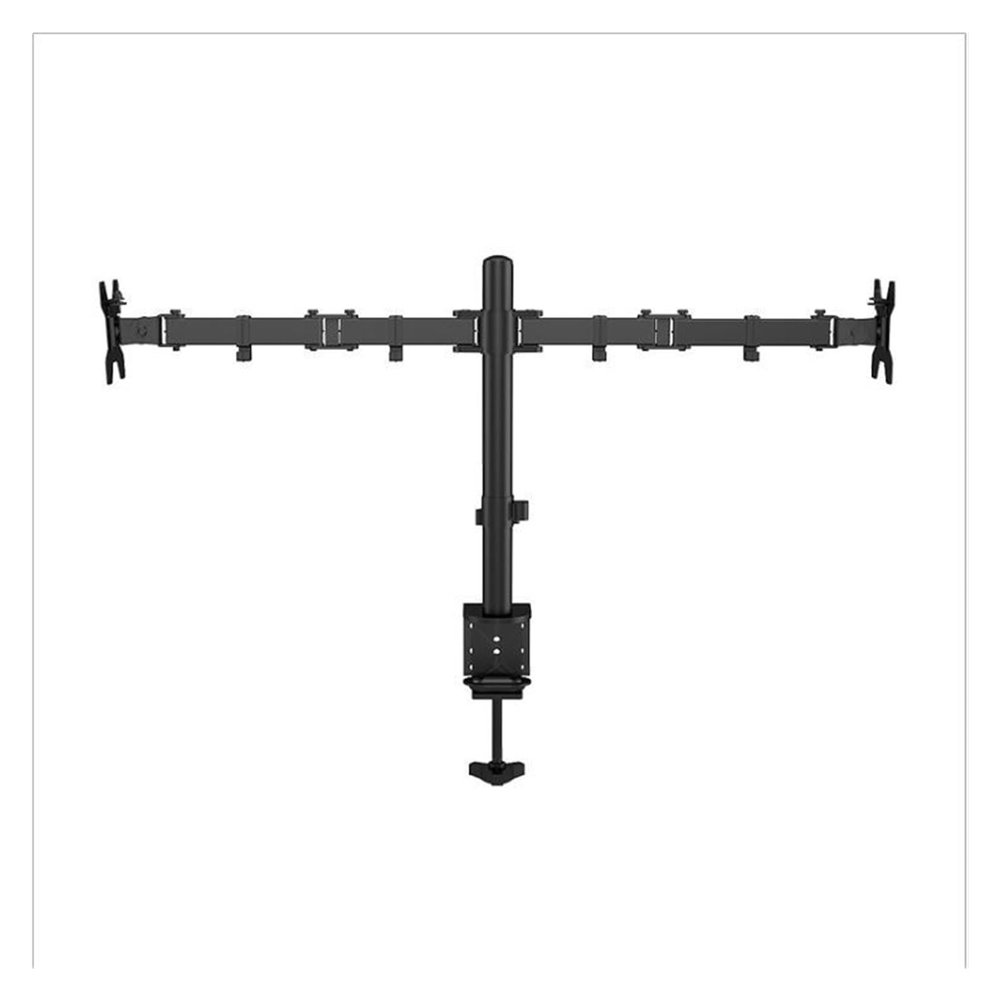 ADBWEKKF MS02 Desktop Clamping Full Motion 360 Degree Dual Monitor Holder 10"-27" LCD LED Monitor Mount Arm