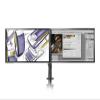 ADBWEKKF MS02 Desktop Clamping Full Motion 360 Degree Dual Monitor Holder 10"-27" LCD LED Monitor Mount Arm view 3