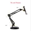 360 Rotate with Spring 3.5"-10.6" Tablet Desktop Mount Phone Clamp Holder Round Base Bracket Clamp Mount view 3
