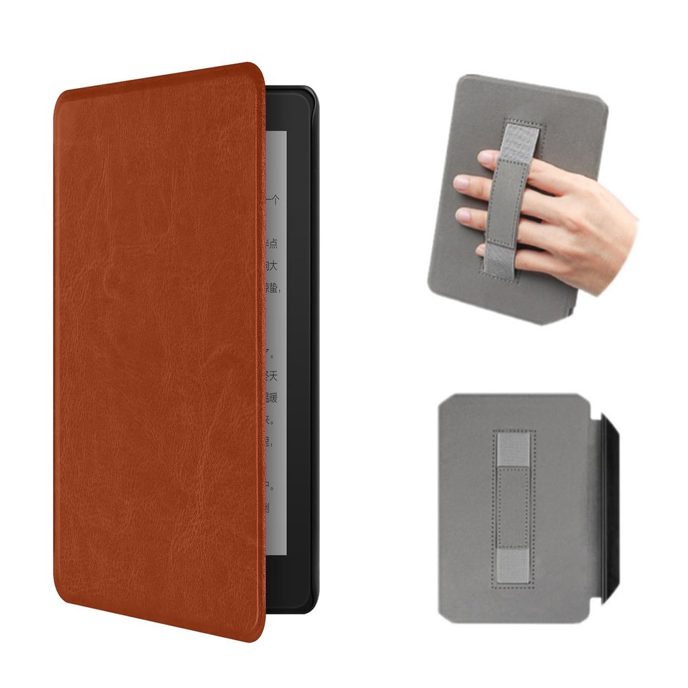 Akacy Faux Leather Texture with Handle case for 6.0-inch Kindle paperwhite2012/2013/2015 (5th, 6th, 7th gen) - Ultra Thin Soft TPU case, Lightweight and Durable (8)