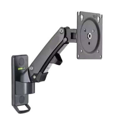 HBDQOMRV F120 17-27 Inch Aluminum GS Gas Spring 360 Degree Rotation Full Motion TV Wall Mount Bracket LCD Monitor Wall Mount Bracket Screen Bracket(Matte Charcoal)