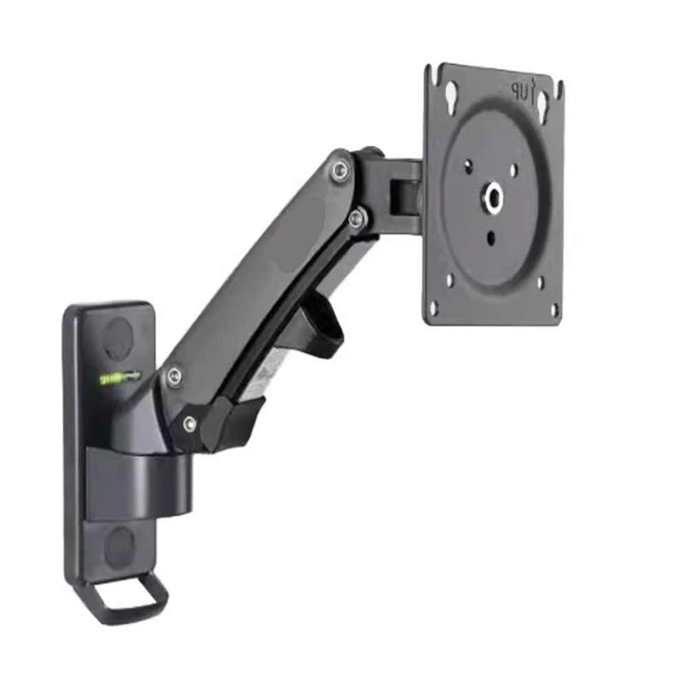 HBDQOMRV F120 17-27 Inch Aluminum GS Gas Spring 360 Degree Rotation Full Motion TV Wall Mount Bracket LCD Monitor Wall Mount Bracket Screen Bracket(Matte Charcoal)