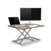 ADBWEKKF ID-30 Height Adjust Computer Sit Stand Workstation Laptop Desk Gas Spring AluminumX Shape(Black) view 4