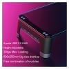 ADBWEKKF Desktop Notebook Laptop Monitor Stand Space Bar Non-Slip Desk Riser with 4ports USB Hub Data Transmission and Fast Charger 600L(EU Plug-USB3.0-Black) view 2