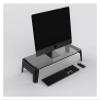 ADBWEKKF Desktop Notebook Laptop Monitor Stand Space Bar Non-Slip Desk Riser with 4ports USB Hub Data Transmission and Fast Charger 600L(EU Plug-USB3.0-Black) view 3
