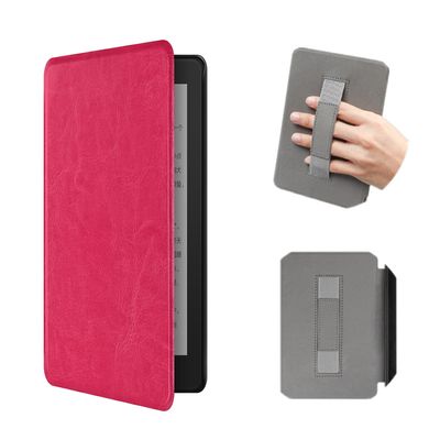 Akacy Faux Leather Texture with Handle case for 6.0-inch Kindle Paperwhite 2019 (10th gen) - Ultra Thin Soft TPU case, Lightweight and Durable (4)