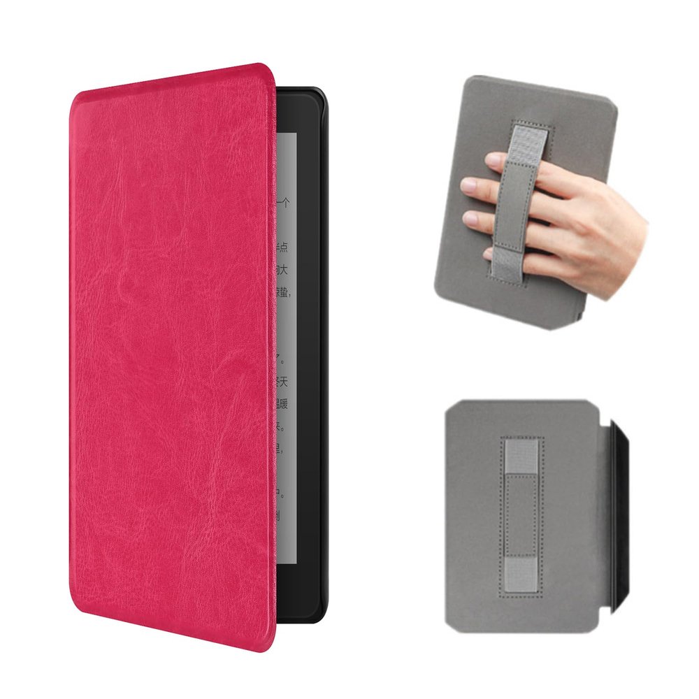 Akacy Faux Leather Texture with Handle case for 6.0-inch Kindle Paperwhite 2019 (10th gen) - Ultra Thin Soft TPU case, Lightweight and Durable (4)