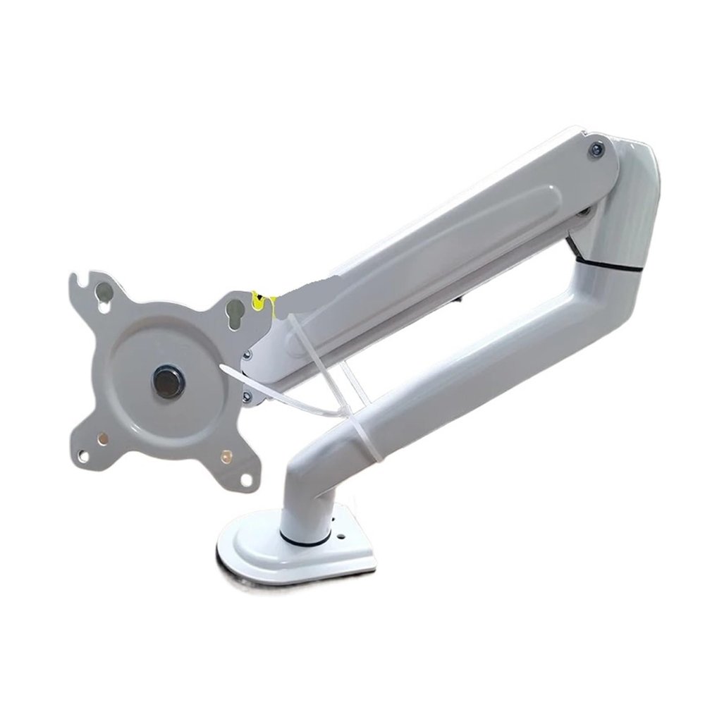 IMMDJUQI GC08-12 Desktop Monitor Mount Bracket, Suitable for 13 to 27 Inch LCD Screen, Swivel and Tilt Adjustable Monitor Desktop Stand(White)