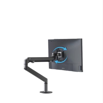HBDQOMRV OZ-1 Aluminum Height Adjustable 17-32 Inch Monitor Stand Desk Stand Single Arm Gas Spring Monitor Mount Bracket(Black)