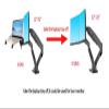 ADBWEKKF F195A-DA 3-12kg Aluminum 22-32" Computer Screen Stand Gas Spring Arm Full Motion + Laptop Mount(10.1-17.3 inch) view 2