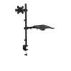LCD Monitor Desk Mount Stand with Extra Laptop Tray for Laptop Notebook Up to 17" and Screen Up to 32" Height 800mm view 1