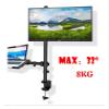 LCD Monitor Desk Mount Stand with Extra Laptop Tray for Laptop Notebook Up to 17" and Screen Up to 32" Height 800mm view 4