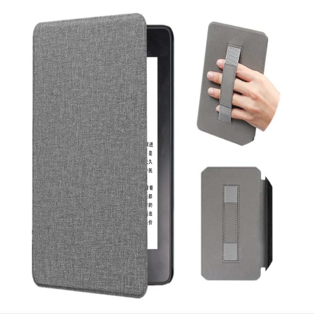 Akacy Fabric Pattern with Handle case for New 6.0-inch Kindle(10th gen - 2019 Release) - Lightweight Shell PU Leather case with auto Sleep/Wake for Kindle 10th gen 2019 e-Reader (6)