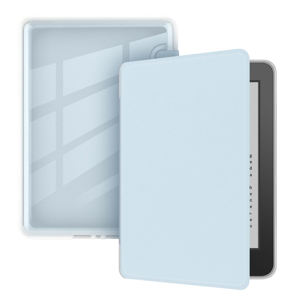 Akacy Transparent Soft case for New 6.0-inch Kindle(10th gen, 2019release), Ultra Lightweight PU Shell case with auto Wake/Sleep for Kindle 2019 (2)