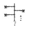ADBWEKKF (80cm) DL-T902-380II Full Motion Three Monitor Desktop Stand Holder 10"-27" Clamp Grommet Hole Base PC Mount Foldable Arm 12kg(DL-T902-380II-Q) view 1