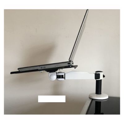 ADBWEKKF TK501-LP60 Full Motion Rotate Clamp Base Steel Single Laptop Tray Bracket Computer Desk Stand Double Arm Support Full Motion(Normal)