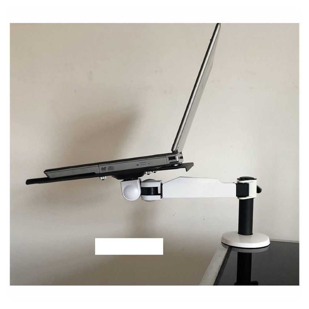 ADBWEKKF TK501-LP60 Full Motion Rotate Clamp Base Steel Single Laptop Tray Bracket Computer Desk Stand Double Arm Support Full Motion(Normal)