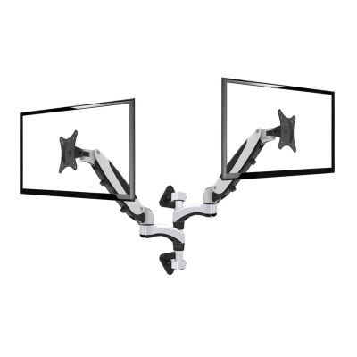 DL-FE160W-D 8kg Gas Spring 2 Arm 10" 23" 27" Tiltable 360 Rotate Aluminum LCD Wall Mount Swivel Doublemonitor Screen Wall