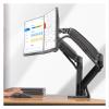 IMMDJUQI F195A Aluminum Alloy 22-32 Inch Dual LCD LED Monitor Stand Gas Spring Arm Full Motion Monitor Stand with 2 U Ports(Black) view 2