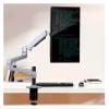 HBDQOMRV V63C Aluminum Alloy Extra Long Arm LED LCD Monitor Stand Desktop Clamp Full Dynamic Monitor Mounting Bracket(V63CS) view 2