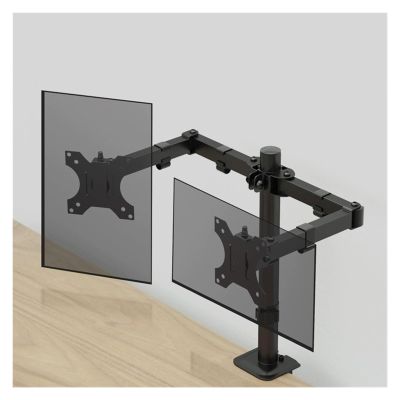 IMMDJUQI Desktop Computer Stand Mechanical Mounting Bracket for 12" - 32" Monitor Stand + 12" - 17" Laptop Monitor Double Arm Stand(Both arms)