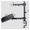 IMMDJUQI Desktop Computer Stand Mechanical Mounting Bracket for 12" - 32" Monitor Stand + 12" - 17" Laptop Monitor Double Arm Stand(Both arms) view 2