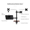 IMMDJUQI Desktop Computer Stand Mechanical Mounting Bracket for 12" - 32" Monitor Stand + 12" - 17" Laptop Monitor Double Arm Stand(Both arms) view 3