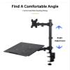 IMMDJUQI Desktop Computer Stand Mechanical Mounting Bracket for 12" - 32" Monitor Stand + 12" - 17" Laptop Monitor Double Arm Stand(Both arms) view 4