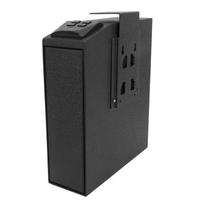 Eujgoov Mounted Biometric Nightstand Safe with Wide Compatibility for Various Officer Tools, Cold Rolled Steel Material, for Car TravelTrips, 1.8in