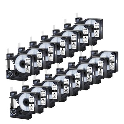 15PK Label Tape Compatible with D1 Compatible with Use with Label Makers LM160 LM280 and Models 45013 40913 43613 45018 45016 53713 45010(Red on Clear)