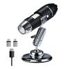 JOEBO Microscope Kit 1600X USB Digital Microscope 8 LEDs Electronic Microscope Zoom Camera Magnifier Microscope Lens Adapters(Black B) view 1