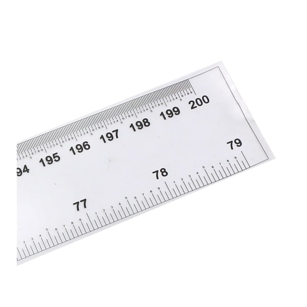 JOEBO Microscope Kit 1m/1.5m/2m Film Ruler Calibration Transparent Flexible Film Scale 0.1mm/0.5mm Measuring Tools Soft Tape Straightedge Microscope Lens Adapters(200CM (Scale 0.1mm))