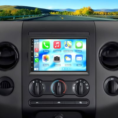 10.1 Touch Screen Radio for Ford F150/F250/F350 2004-2014 with Wireless Apple Carplay Android Auto, Upgrade Stereo for Ford F150 Head Unit Bluetooth, EQ, FM, GPS, WiFi, SWC, Backup Cam 2+32G